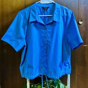 💜4for$20💜 Simply Vera Vera Wang Blue Boxy Button Down Shirt